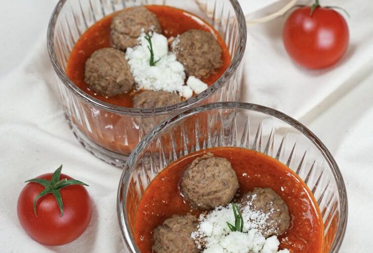 PARMESANLI DOMATES SOS İLE MİSKET KÖFTE