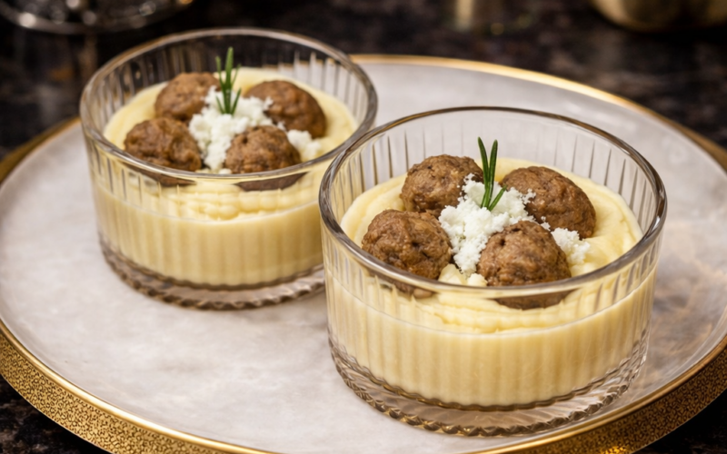 PATATES PÜRESİ EŞLİĞİNDE MİSKET KÖFTE