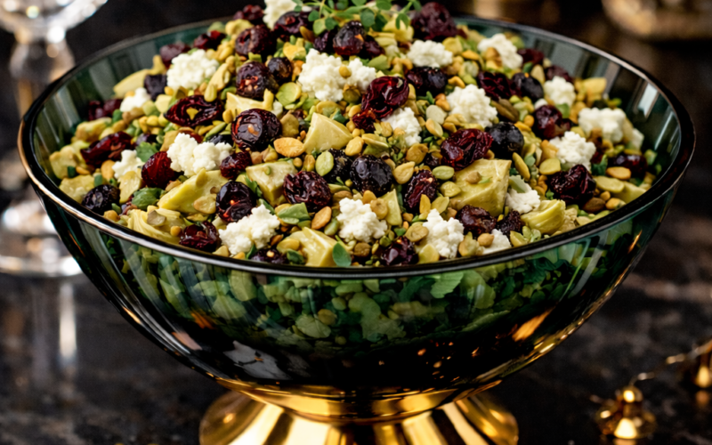 TULUM PEYNİRLİ ve KURU YABAN MERSİNLİ ENGİNAR SALATASI